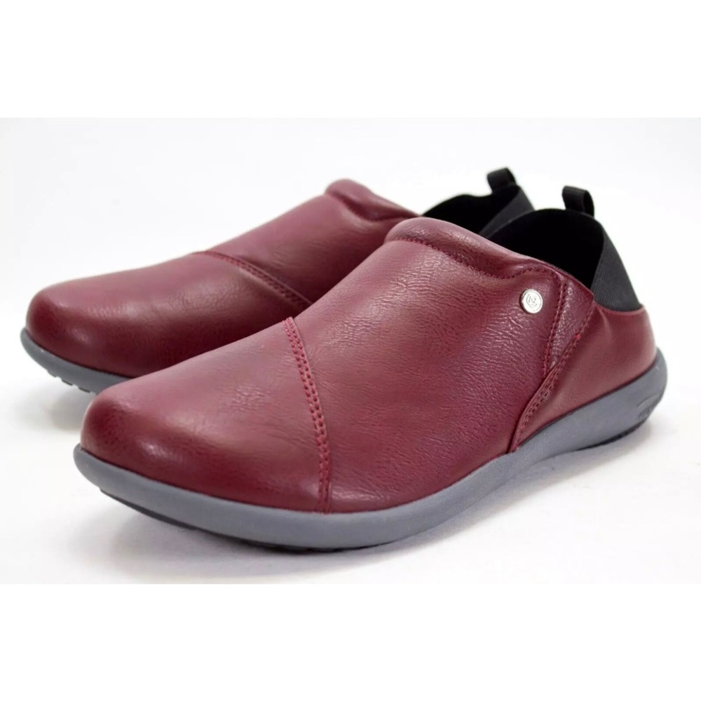 Spenco Brooklyn Womens US 8.5 Burgundy Orthotic Convertible Slip-On Clogs Shoes